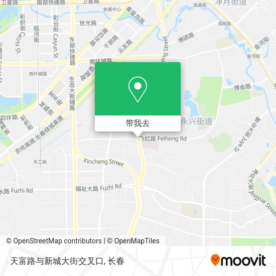 天富路与新城大街交叉口地图
