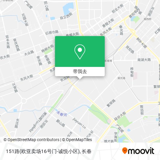 151路(欧亚卖场16号门-诚悦小区)地图