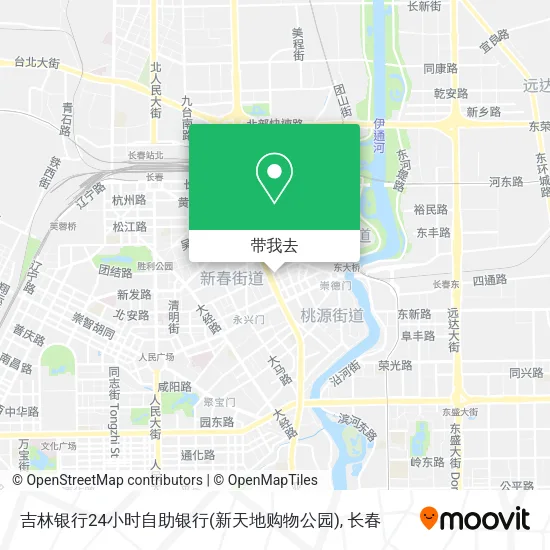 吉林银行24小时自助银行(新天地购物公园)地图