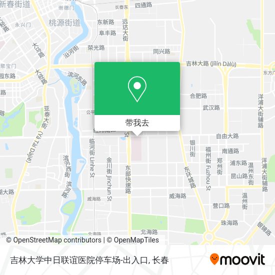 吉林大学中日联谊医院停车场-出入口地图