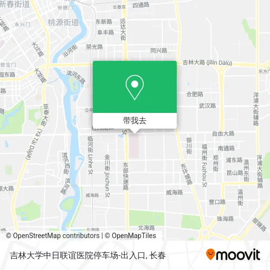 吉林大学中日联谊医院停车场-出入口地图