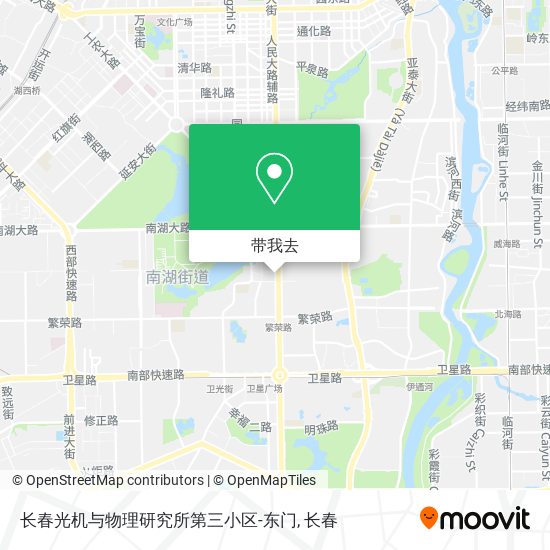长春光机与物理研究所第三小区-东门地图