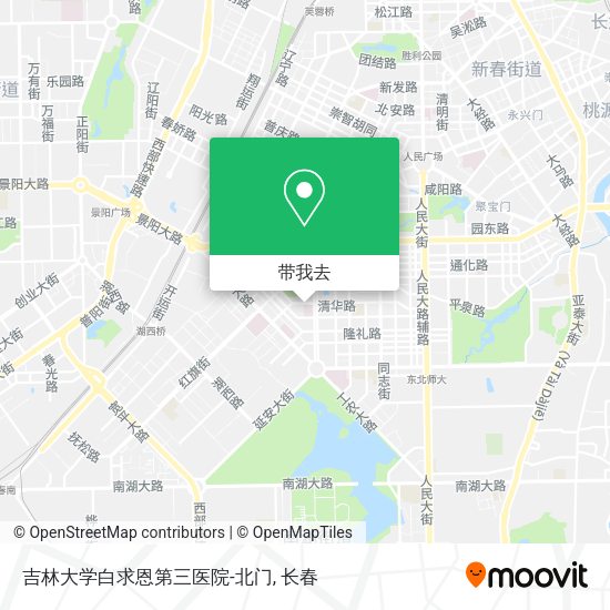 吉林大学白求恩第三医院-北门地图