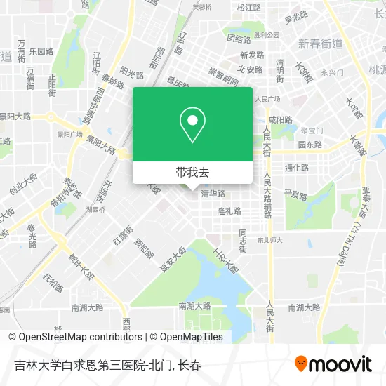 吉林大学白求恩第三医院-北门地图