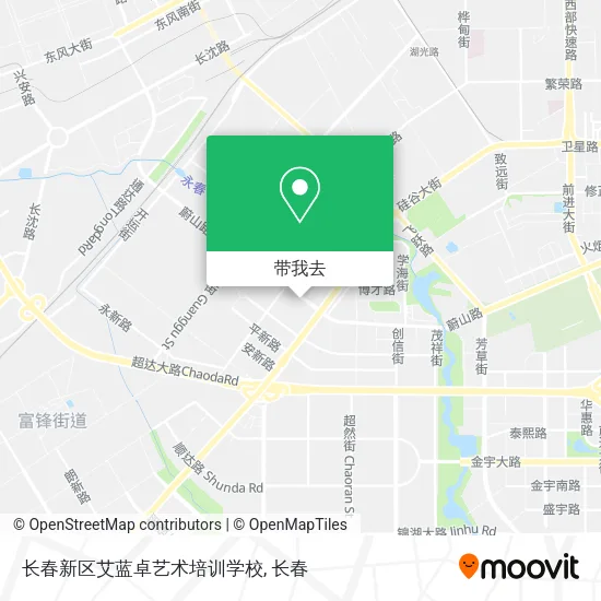 长春新区艾蓝卓艺术培训学校地图