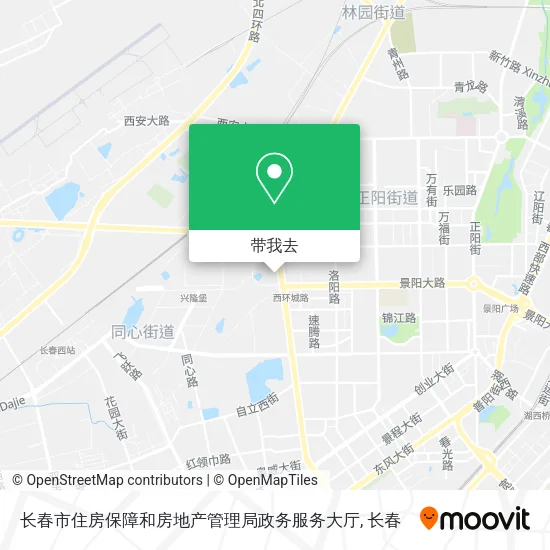 长春市住房保障和房地产管理局政务服务大厅地图