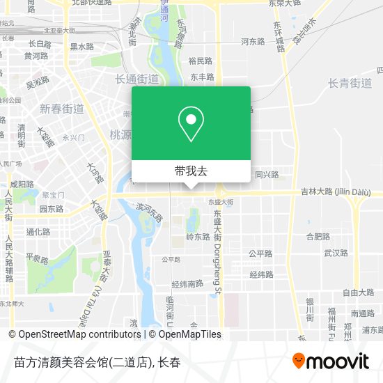 苗方清颜美容会馆(二道店)地图