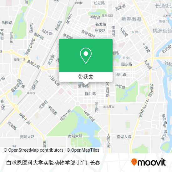 白求恩医科大学实验动物学部-北门地图