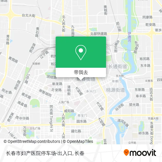 长春市妇产医院停车场-出入口地图