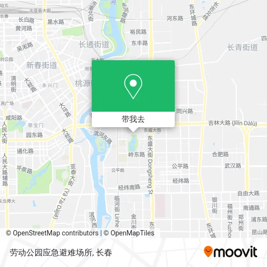 劳动公园应急避难场所地图
