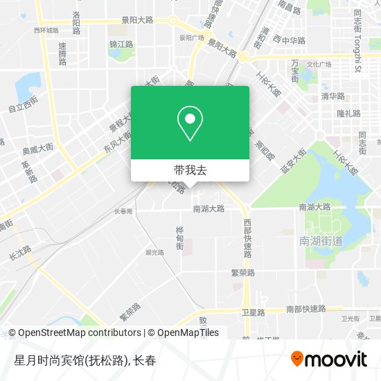星月时尚宾馆(抚松路)地图