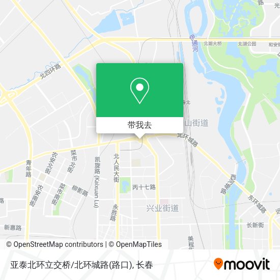 亚泰北环立交桥/北环城路(路口)地图