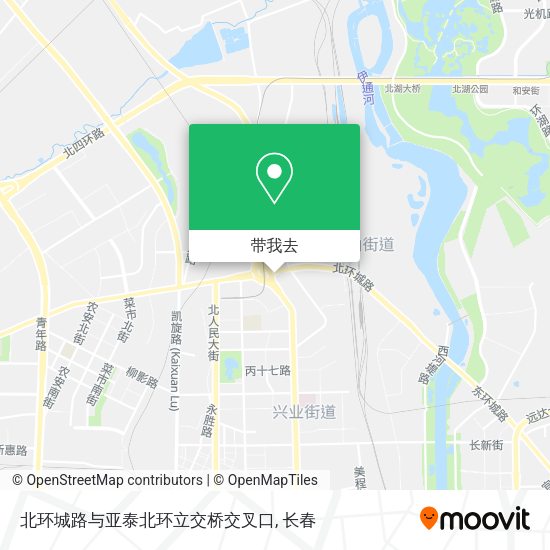 北环城路与亚泰北环立交桥交叉口地图
