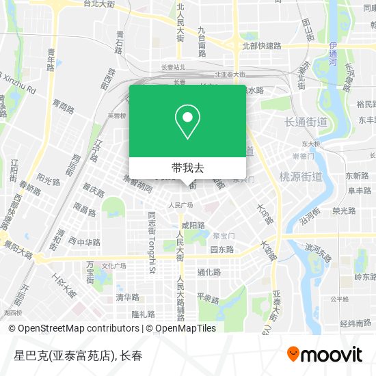 星巴克(亚泰富苑店)地图