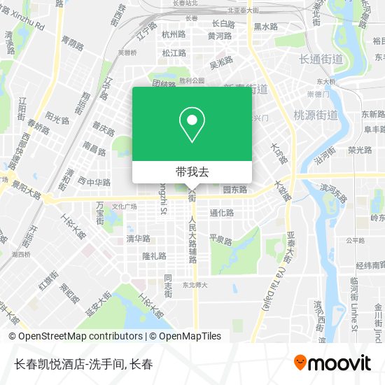 长春凯悦酒店-洗手间地图