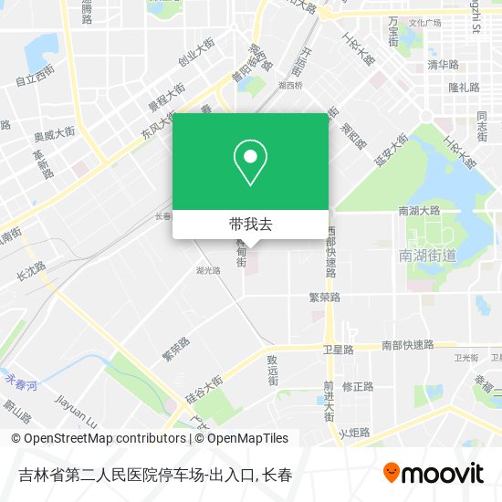 吉林省第二人民医院停车场-出入口地图