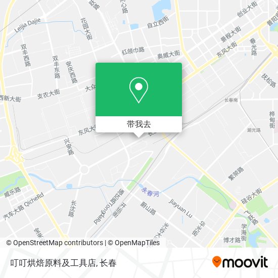 叮叮烘焙原料及工具店地图