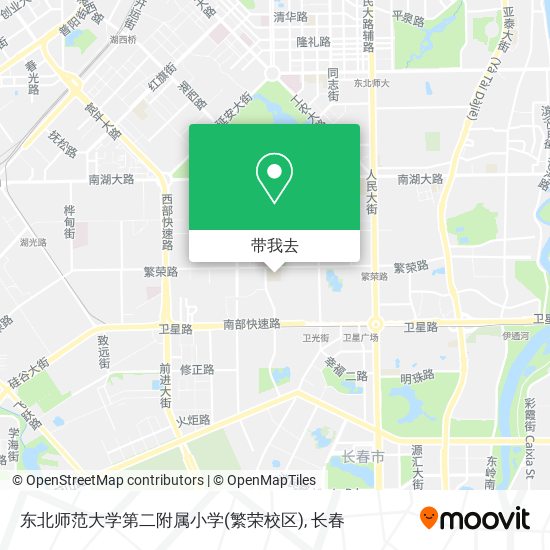东北师范大学第二附属小学(繁荣校区)地图