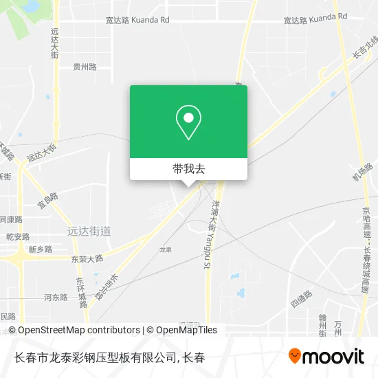 长春市龙泰彩钢压型板有限公司地图