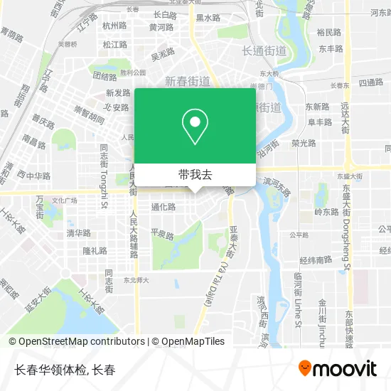 长春华领体检地图