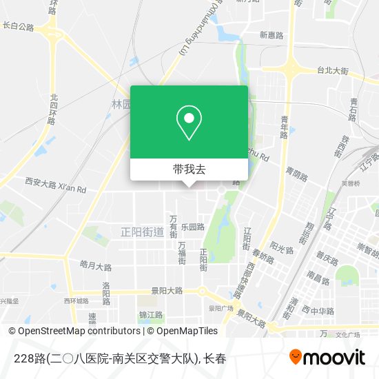 228路(二〇八医院-南关区交警大队)地图