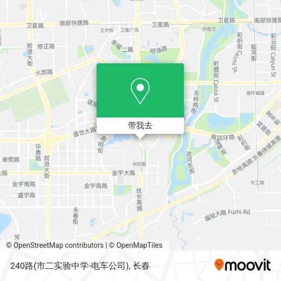 240路(市二实验中学-电车公司)地图