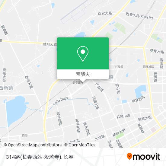 314路(长春西站-般若寺)地图