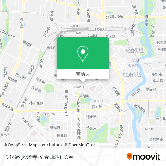 314路(般若寺-长春西站)地图