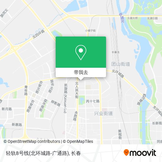轻轨8号线(北环城路-广通路)地图