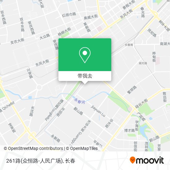 261路(众恒路-人民广场)地图