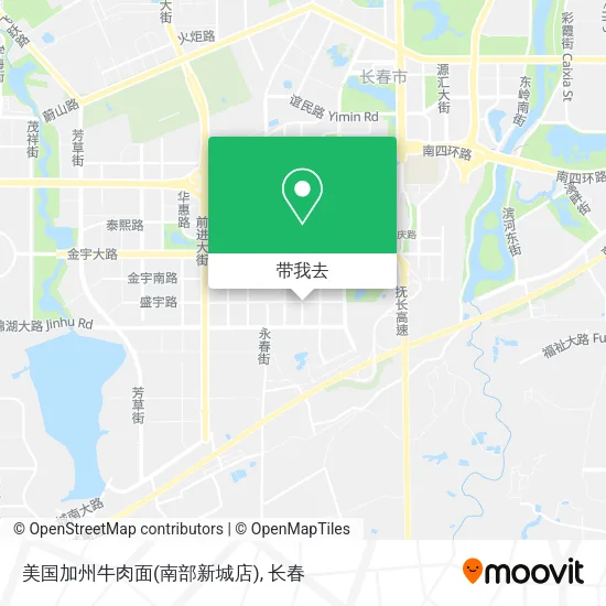 美国加州牛肉面(南部新城店)地图