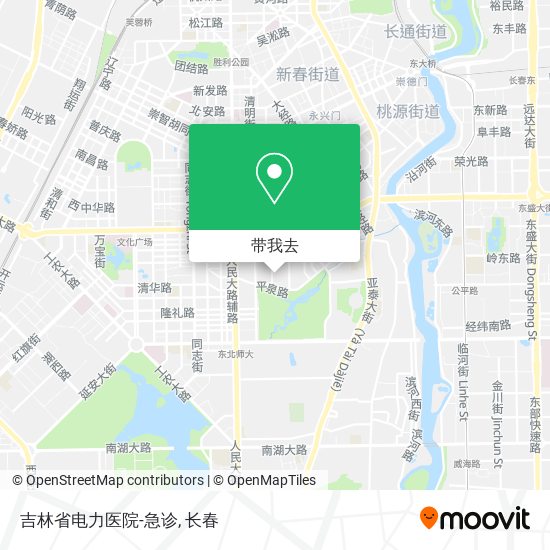 吉林省电力医院-急诊地图