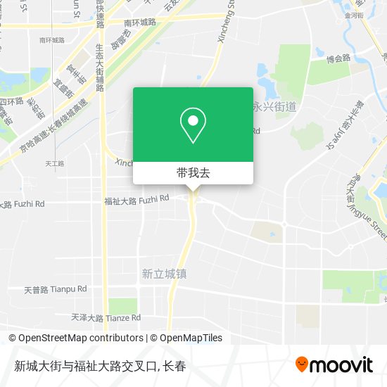 新城大街与福祉大路交叉口地图