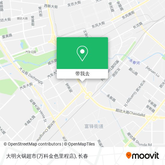大明火锅超市(万科金色里程店)地图