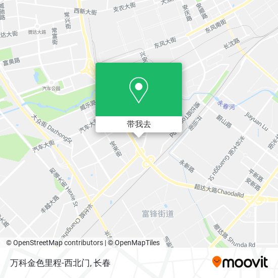 万科金色里程-西北门地图