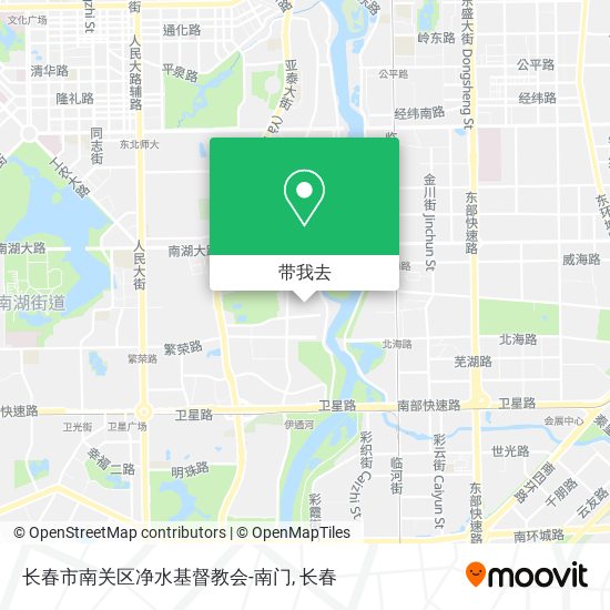 长春市南关区净水基督教会-南门地图