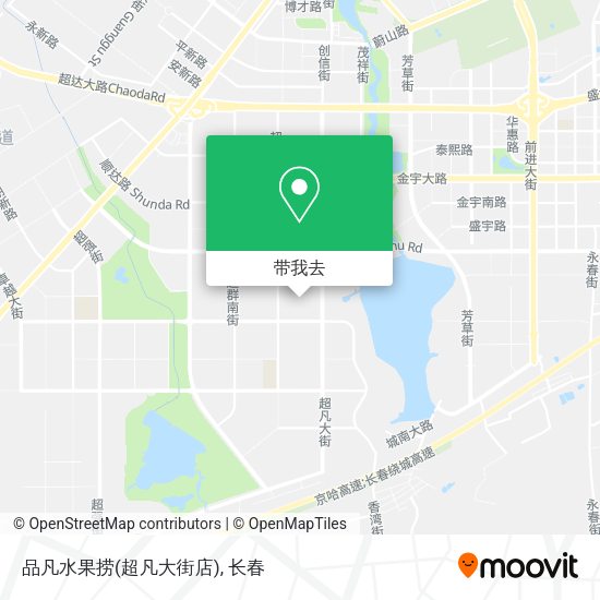 品凡水果捞(超凡大街店)地图