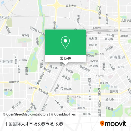 中国国际人才市场长春市场地图