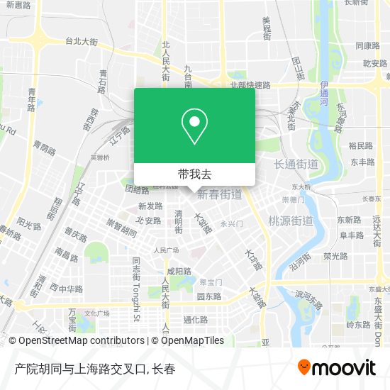 产院胡同与上海路交叉口地图
