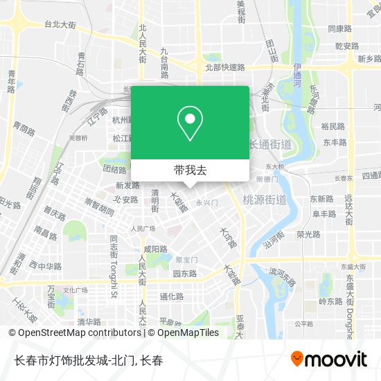 长春市灯饰批发城-北门地图
