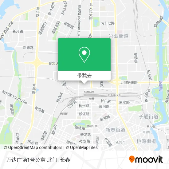 万达广场1号公寓-北门地图
