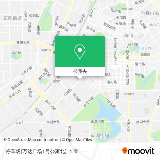 停车场(万达广场1号公寓北)地图