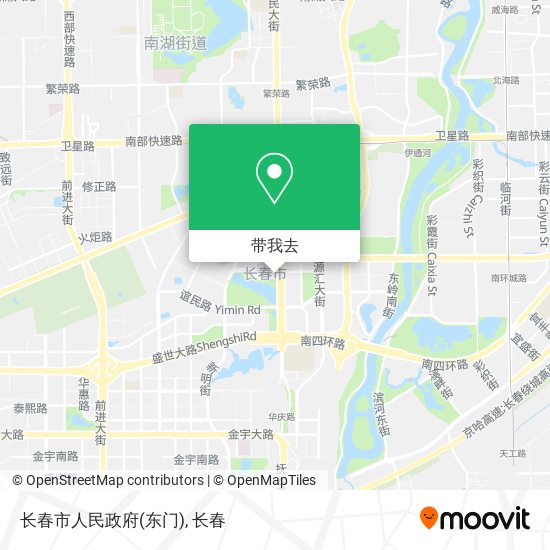 长春市人民政府(东门)地图