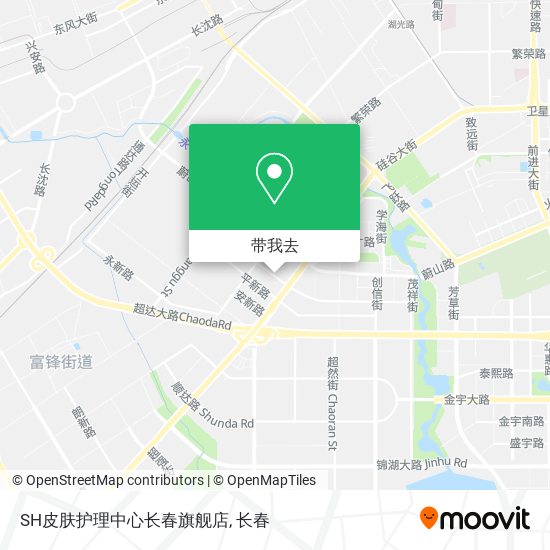 SH皮肤护理中心长春旗舰店地图