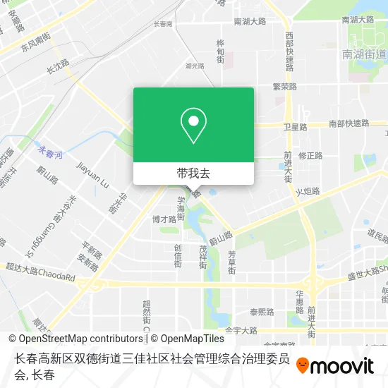 长春高新区双德街道三佳社区社会管理综合治理委员会地图