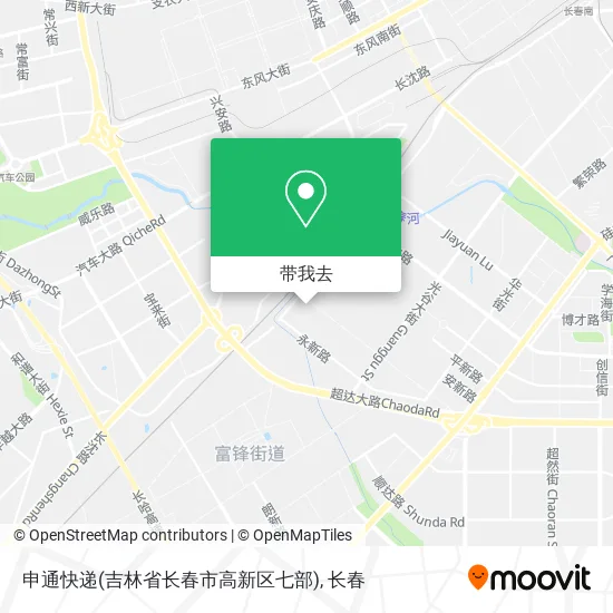 申通快递(吉林省长春市高新区七部)地图