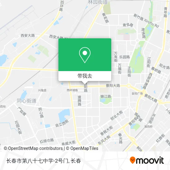 长春市第八十七中学-2号门地图