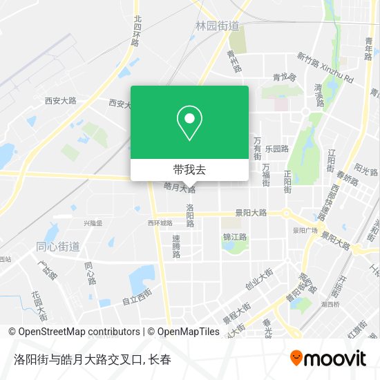 洛阳街与皓月大路交叉口地图