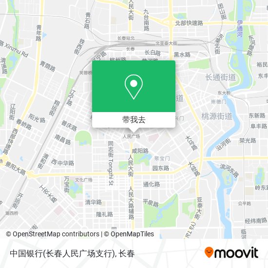 中国银行(长春人民广场支行)地图