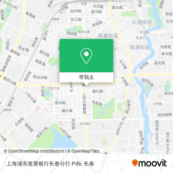 上海浦东发展银行长春分行 Pdb地图